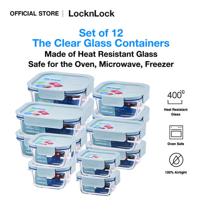 Set of 12 The Clear Glass with Free Metro Glass Mug