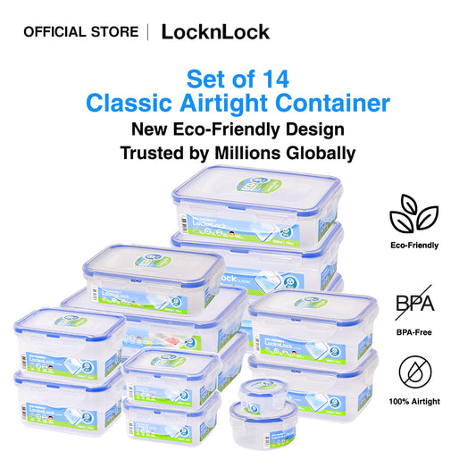 Set of 14 Classic Renew Eco-Friendly Airtight Container HPL815MS14