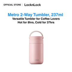 LocknLock Metro Two Way Tumbler Handle Cup Water Bottle Stainless