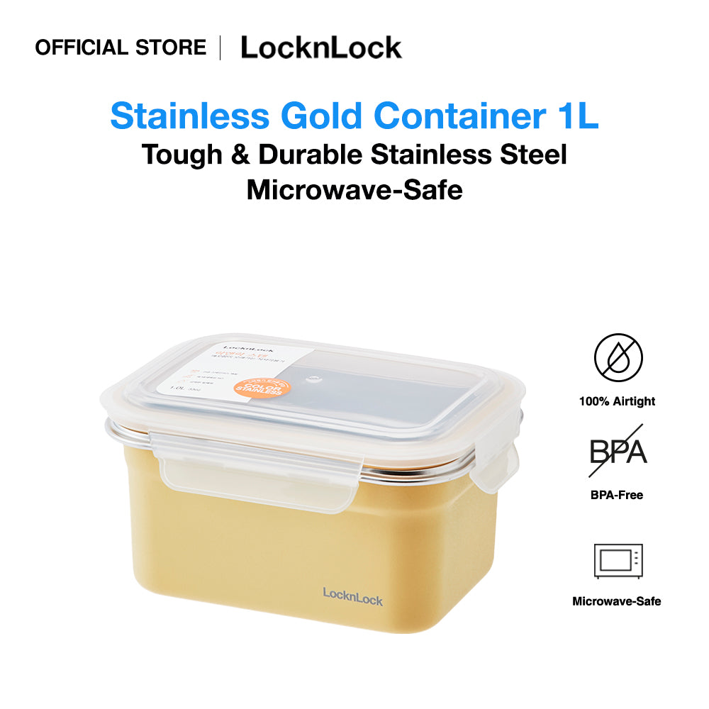 Stainless Gold Container 1L