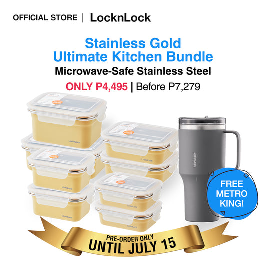 [Pre-Order] Set of 8 Stainless Gold Ultimate Kitchen Bundle with Free Metro King
