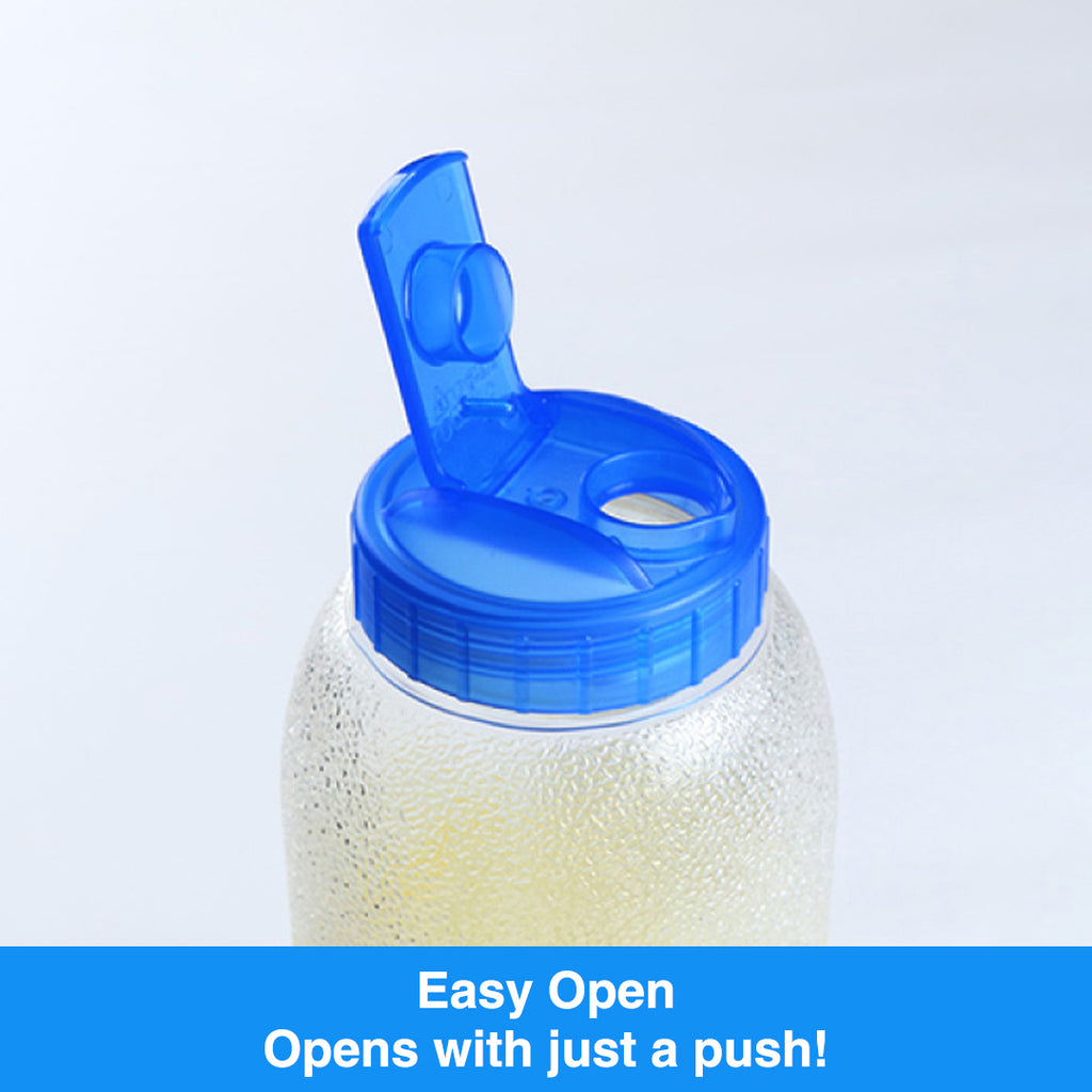 Slim Plastic Fridge Door Jug 1.2L Water Juice Milk Storage Easy Pour Non  Drip