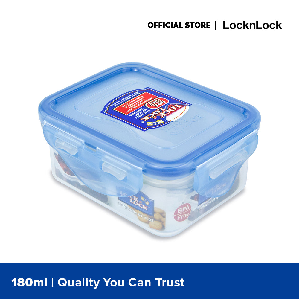 LocknLock Eco-Friendly Classic Airtight Rectangular Food Container 180ml HPL805