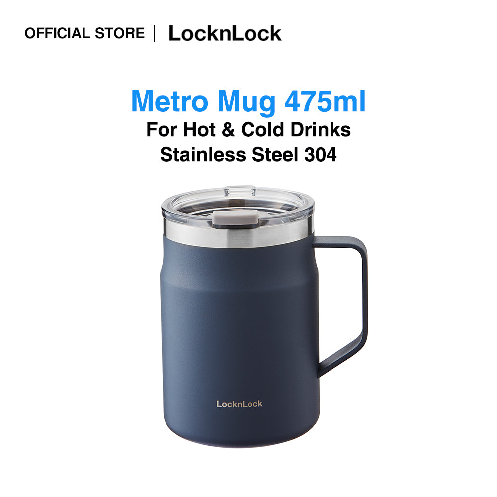 LocknLock Metro Two Way Tumbler Handle Cup Water Bottle Stainless